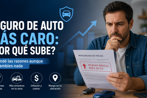 Seguro de auto más caro: por qué sube aunque no cambies nada